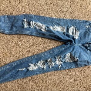 American Eagle Outfitters Ripped Blue Skinny Jeans